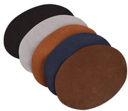 Pannelli di riparazione 10 pezzi - Pannelli adesivi - Pelle PU - Ovale - Per gomito/ginocchio - 9,6 x 12,8 cm - Nero/Grigio chiaro/Blu scuro/Bruno - Pannelli di tessuto per la riparazione
