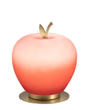 Lampada da Tavolo Wendy 8W LED Integrato 3000K Rosso e Ottone Satinato, Regolazione Luce al Tocco, Vetro Soffiato - Design Elegante
