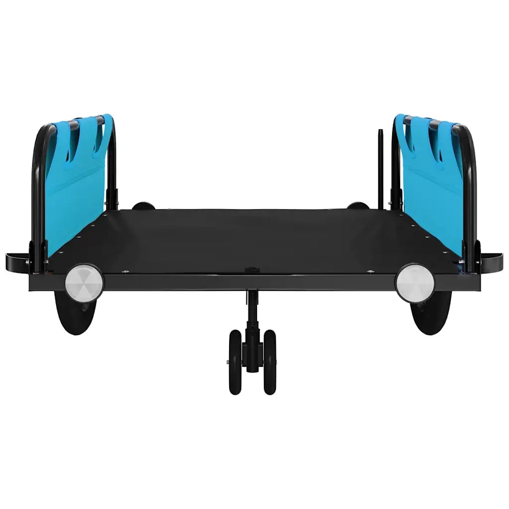 Rimorchio da Bici Blu e Nero in Tessuto Oxford e Ferro CFW4870095