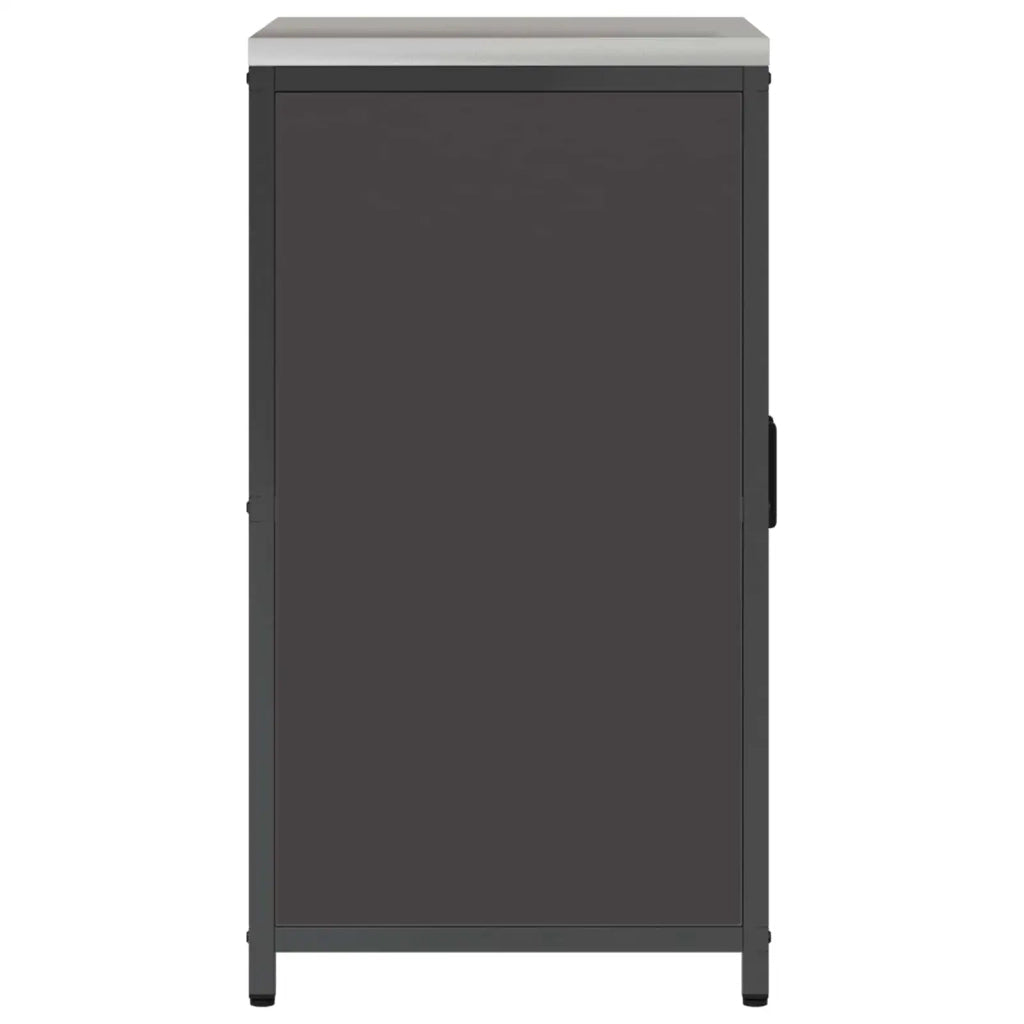 Stoccaggio in cucina con porta Nero 60 x 50 x 92 cm Acciaio 874989