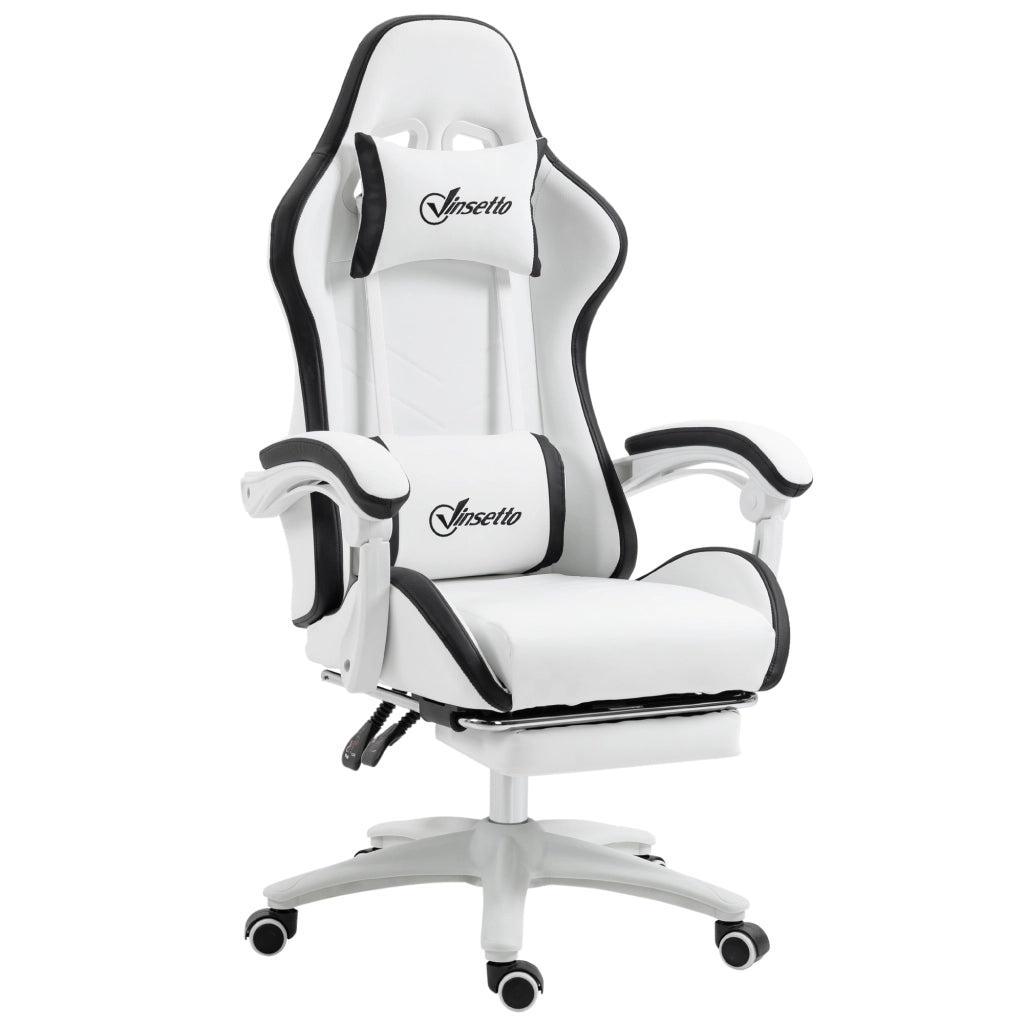 Poltrona da gaming ¨C zephmum ¨C bianco e nero 65x65x121-129 cm