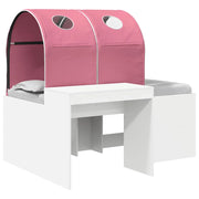 Letto matrimoniale | Letto per adulti | Letto con Tunnel 4 pcs Rovere Artigianale e Rosa