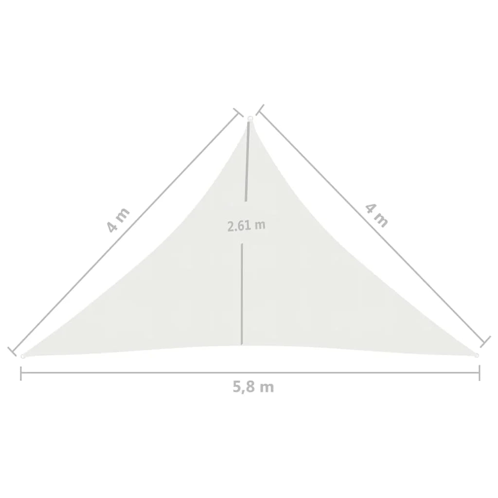 Vela ombreggiante/ombrellone 160 g/m² HDPE 4 x 4 x 5,8 m bianco 02_0009029