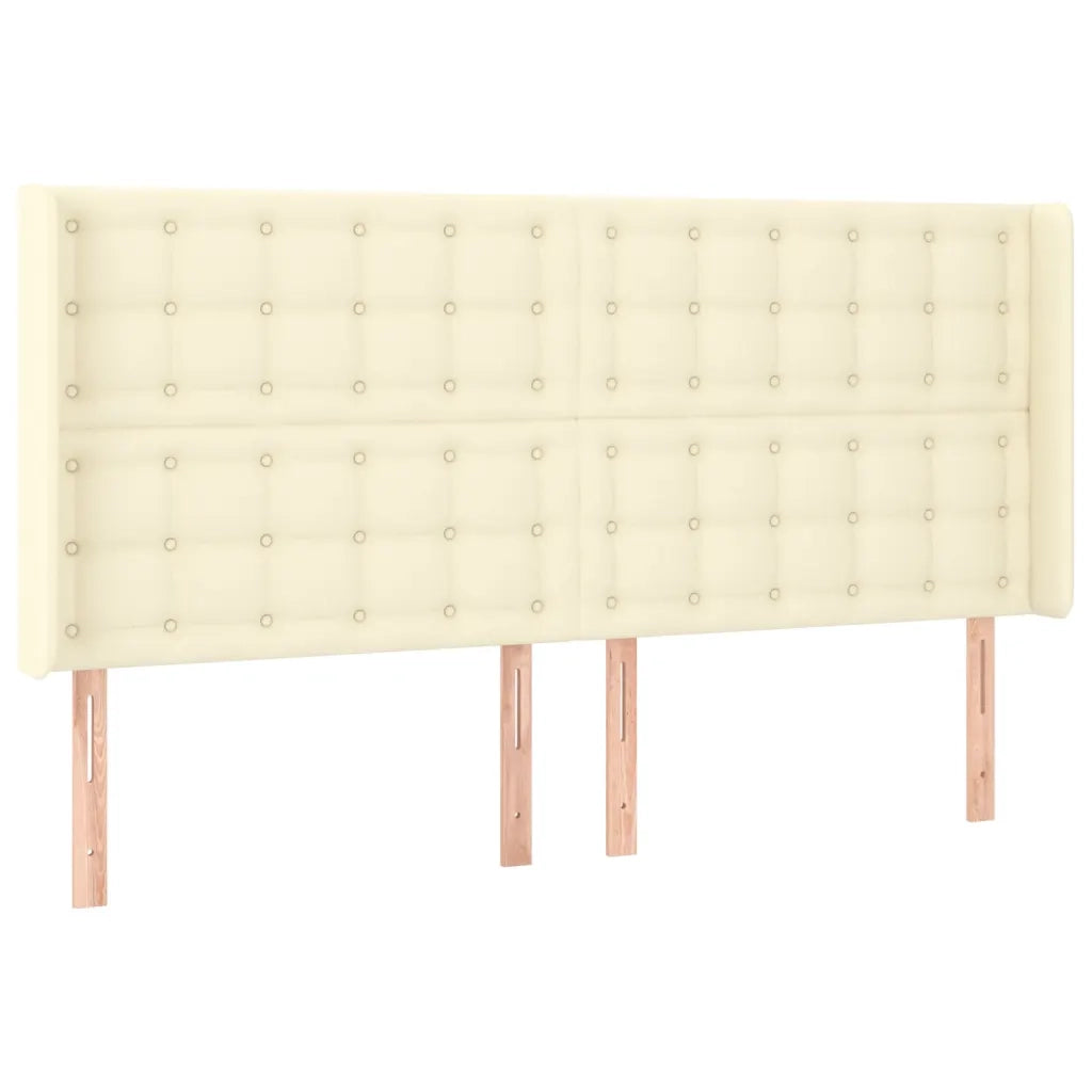 Giroletto a Molle con Materasso e LED Crema 160x200 cm 3139393