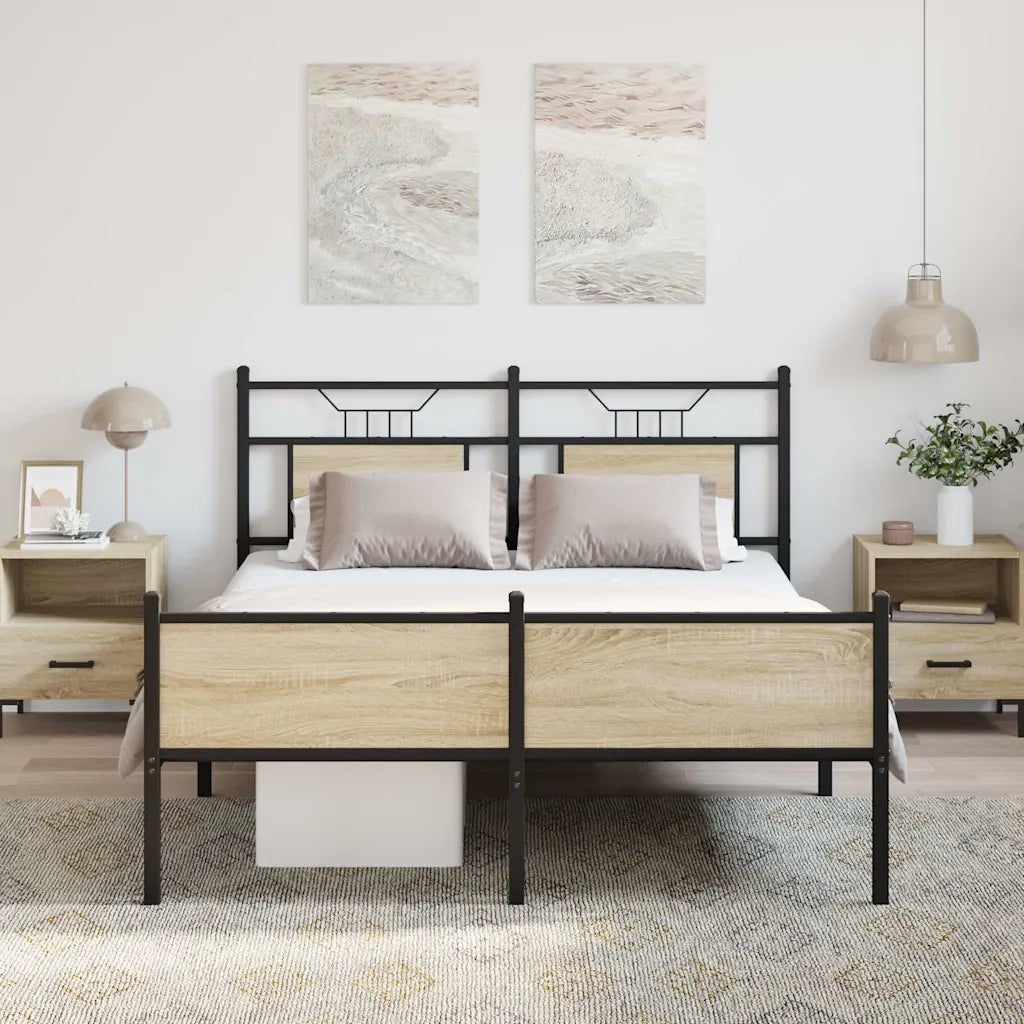 Giroletto senza Materasso Rovere Sonoma 140x190cm in Truciolato