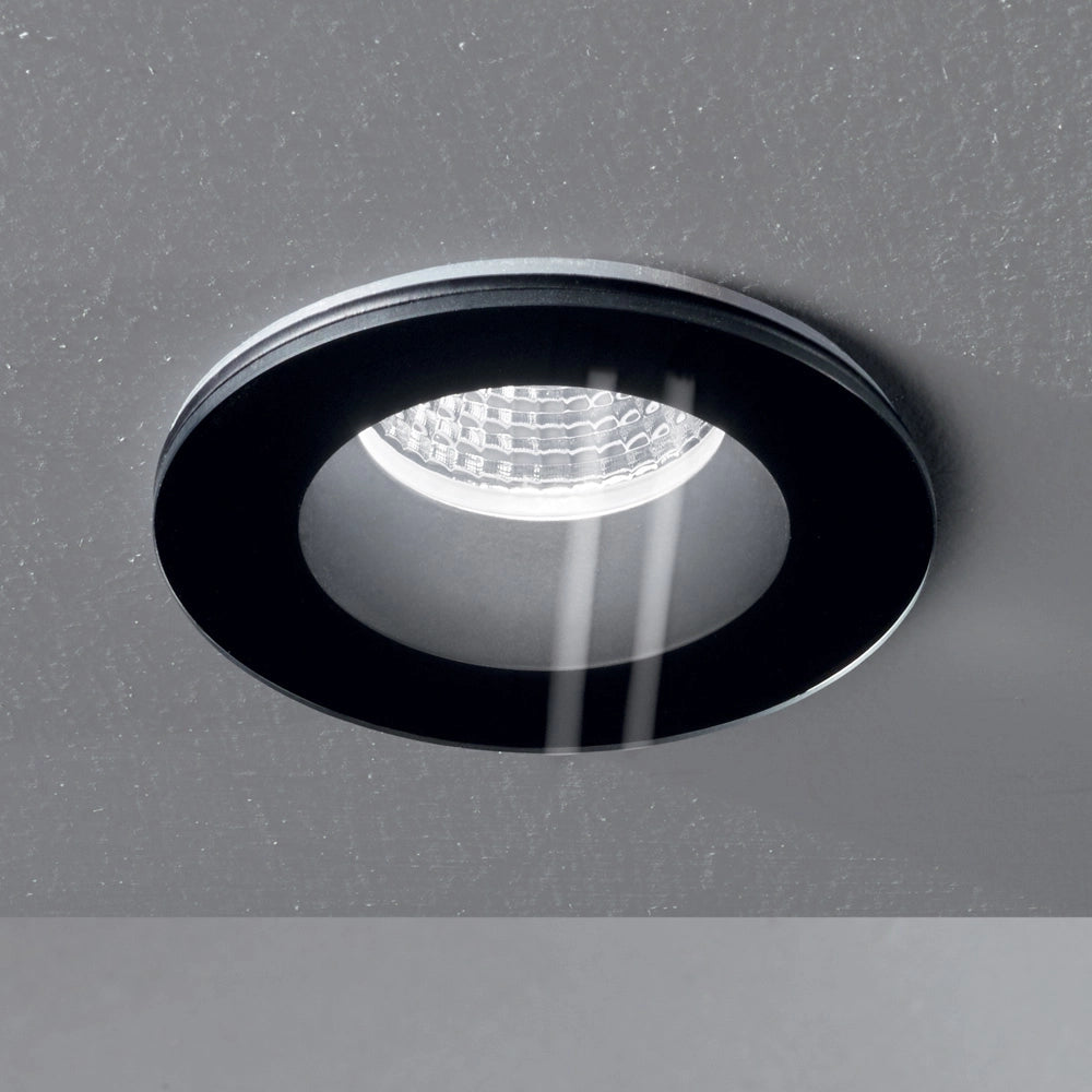 Faretto Ad Incasso Moderno Room-65 Alluminio Nero Led 8W 3000K Luce Calda