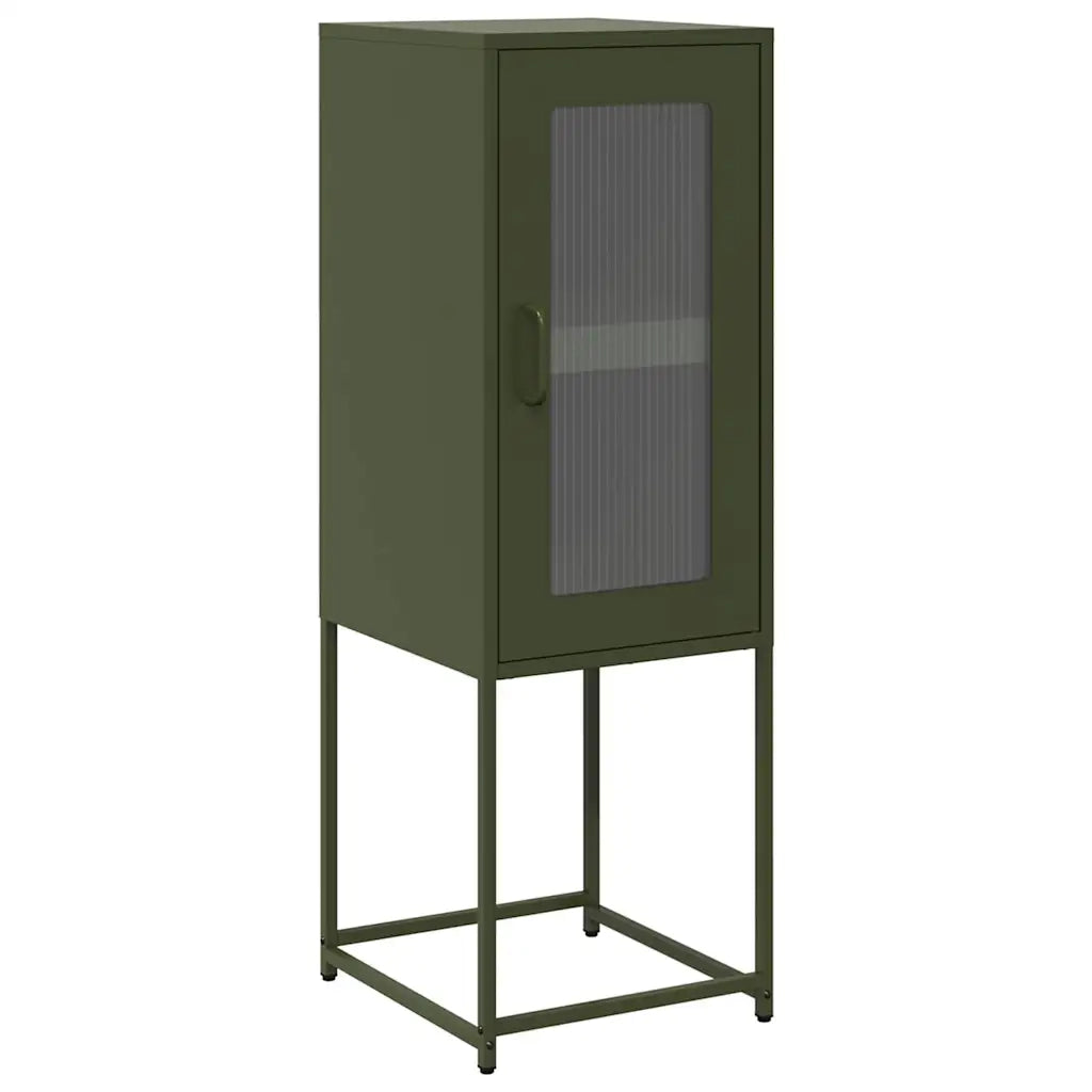 Credenza Verde Oliva 36x39x107 cm in Acciaio Laminato a Freddo 853402