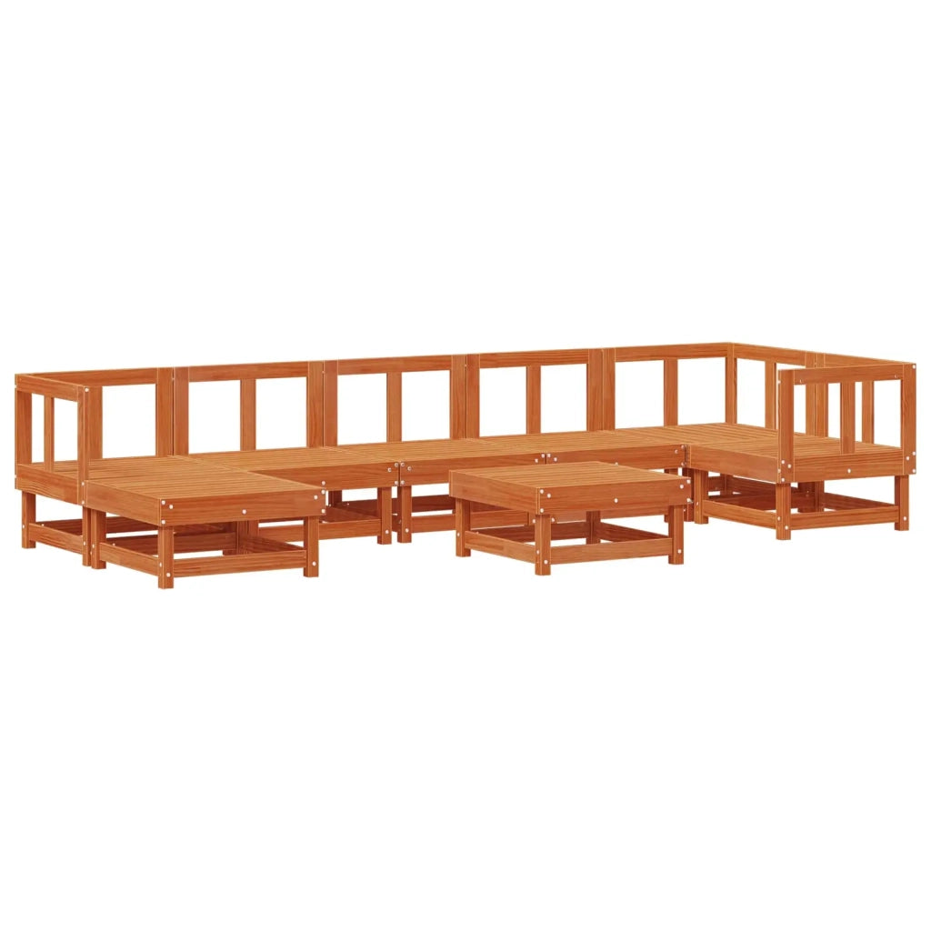 Set Lounge da Giardino 8 pcs Marrone Cerato