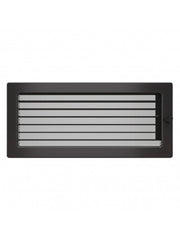 Griglia di ventilazione per camino 17x37  grafite con tapparelle avvolgibili