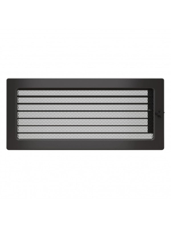 Griglia di ventilazione per camino 17x37  grafite con tapparelle avvolgibili