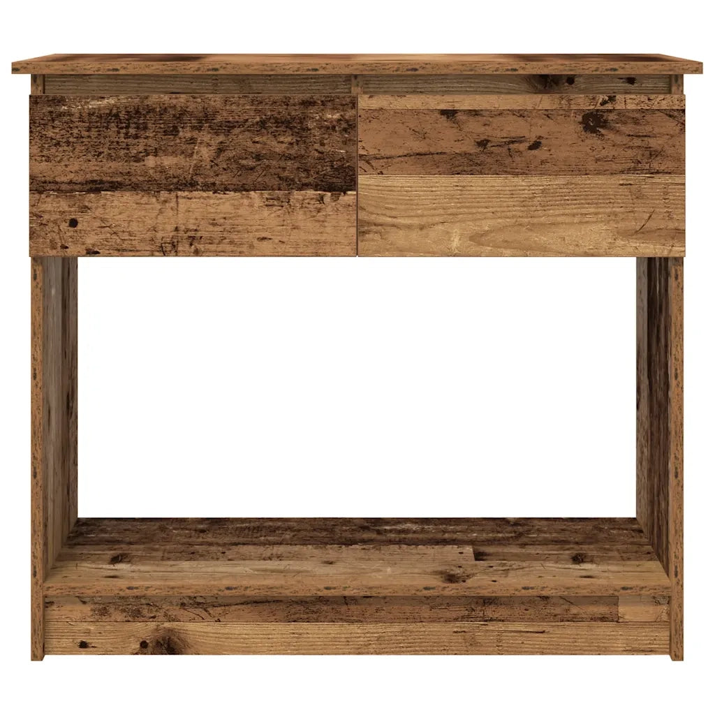 Tavolo Consolle con Cassetti Legno Antico 85,5x38,5x74,5 cm 861398