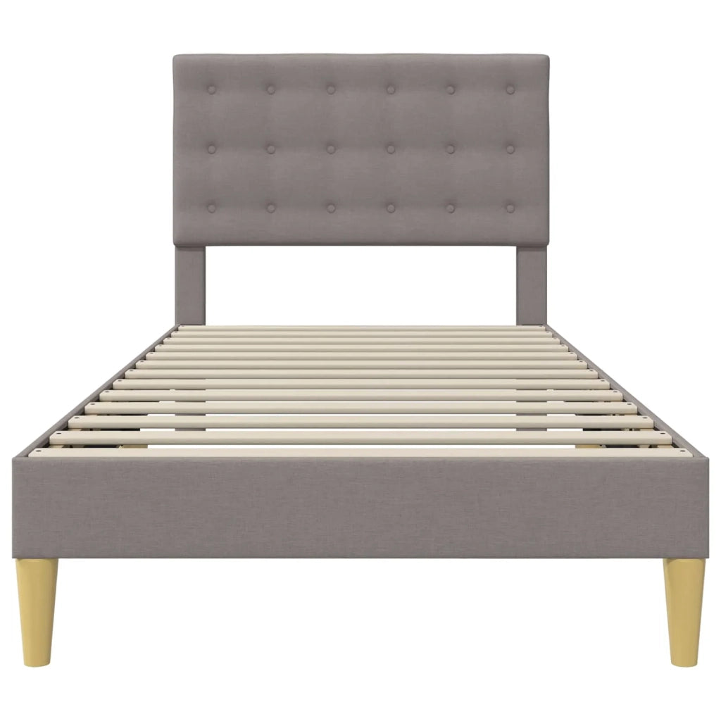 Struttura del letto con testiera Tortora 90 x 200 cm Tessuto 42027771