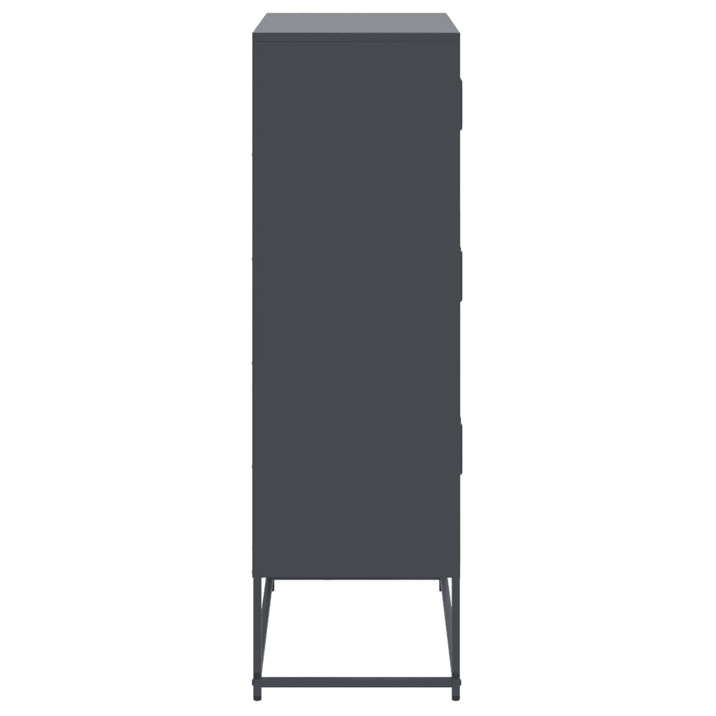 Credenza-Buffet-Armadio da cucina Antracite 68,5x38,5x123,5 cm in Acciaio