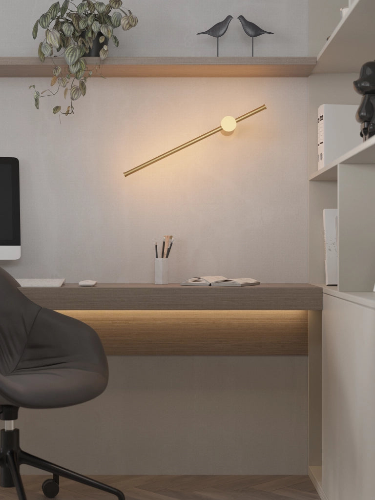 Applique loft minimal ottone lineare LED 9W Maxlight Spirit