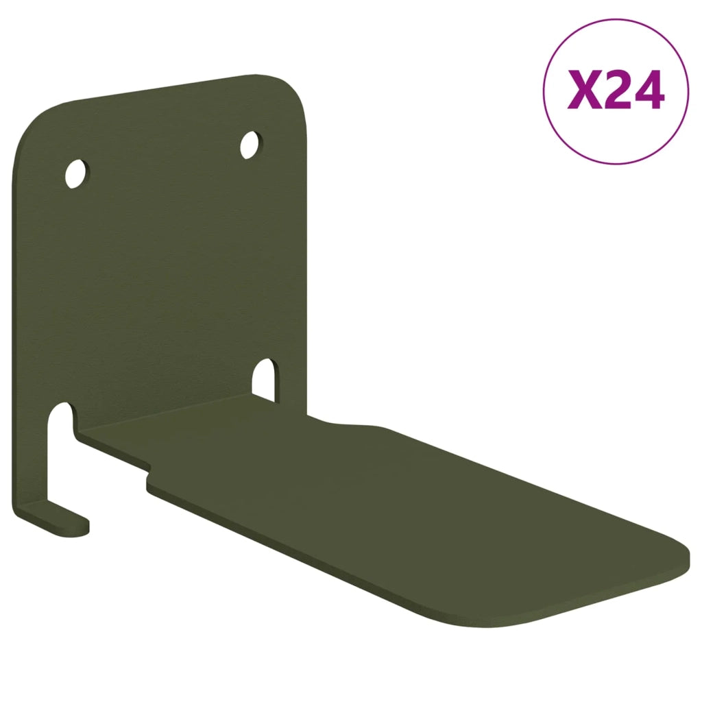 4 pz Mensola | Ripiano | Scaffale sospesa 2Verde oliva 6 x 10,8 x 6,6 cm