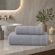 Saleneba, Telo Bagno set di 2 Asciugamano Viso 60x110 cm Asciugamano Ospite 40x60 cm, Viola