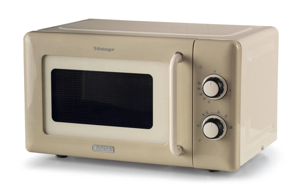 Ariete linea vintage 3960 forno a microonde vintage, 800w, capacità 20l, 3 funzioni, 6 livelli di cottura, timer, beige - 8003705123991