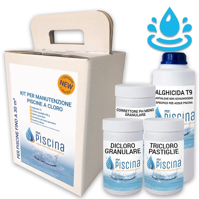 Kit mix per mantenimento acqua piscina Volume piscina: Fino a 30 m³