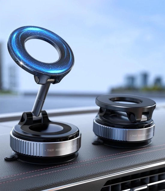 Oggetto 360° regolabile e pieghevole per supporto magnetico per auto - compatibile con MagSafe - per cruscotto o parabrezza - 80 lbs di attrito e 2800 gf di magnetismo