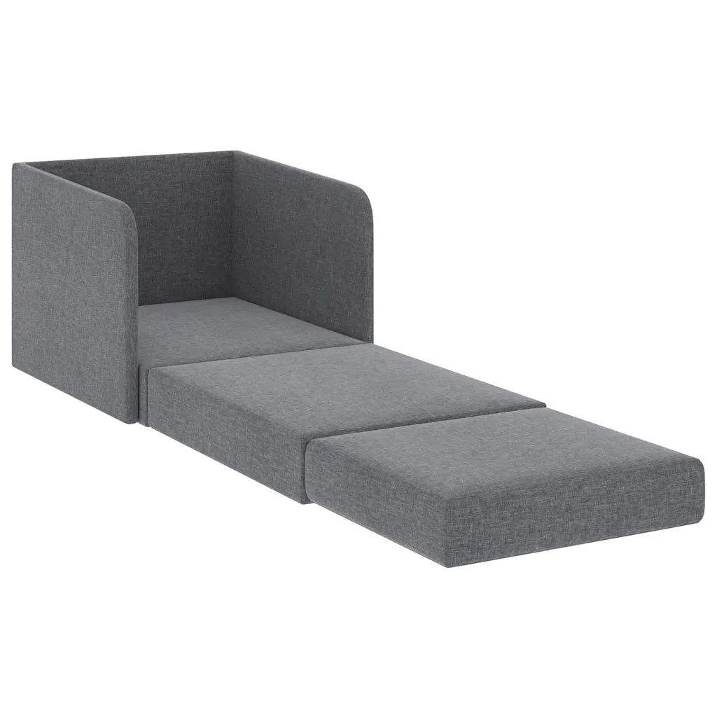 Poltrona Letto Convertibile Grigio Chiaro in Tessuto 243648