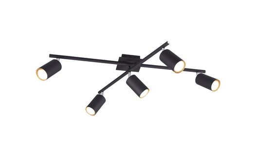 Plafoniera da Interno  GU10 in Metallo Nero Opaco