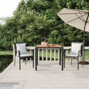 Set da Pranzo da Giardino 3 pz con Cuscini Nero in Polyrattan 3157963