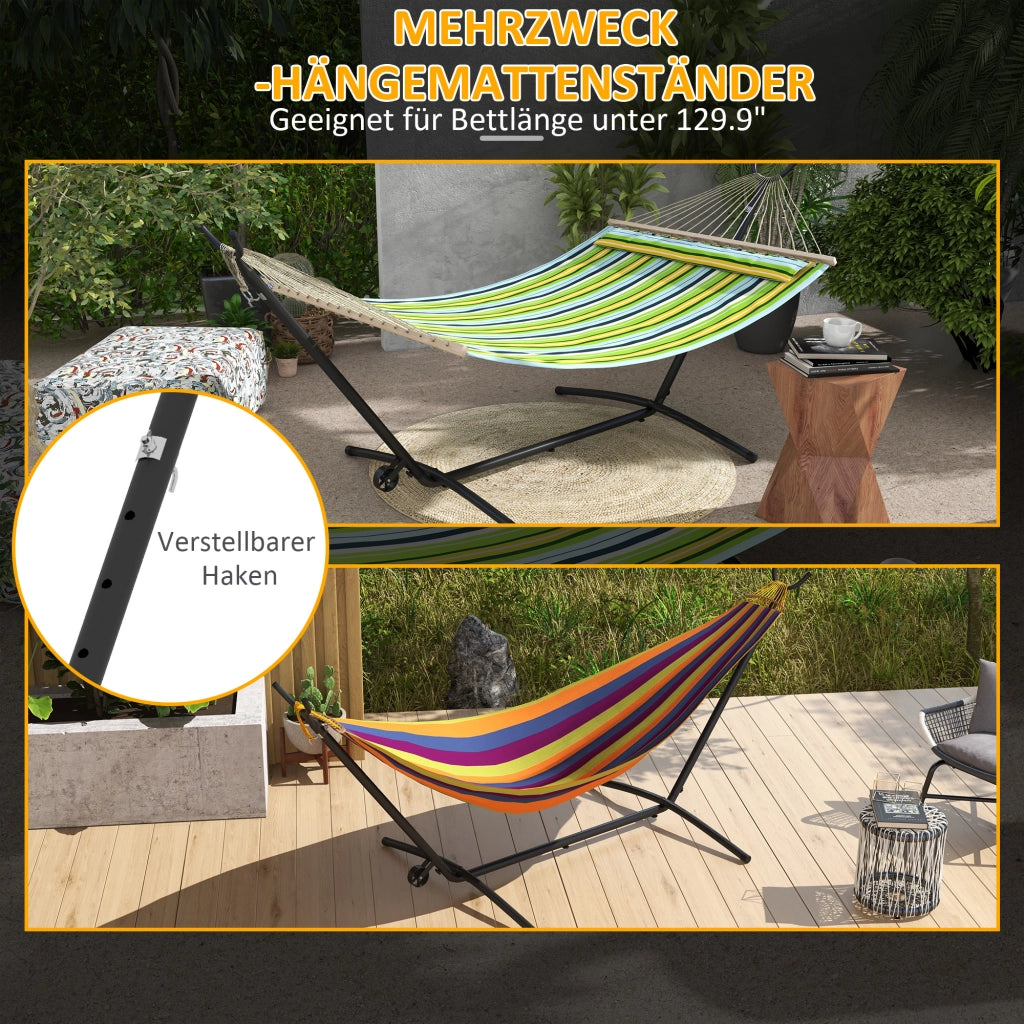 Amaca con Supporto ¨C zephmum ¨C Nero, 290x120x115 cm