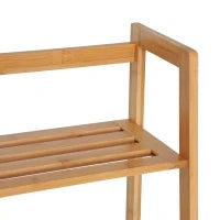 Libreria a 4 Livelli Moderna Scaffale a 4 Ripiani Bagno Cucina Balcone Bambù 48 × 30 × 119cm