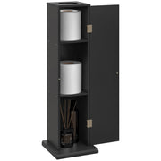 Mobiletto bagno 3 ripiani con portarotolo ¨C Xylo ¨C nero salvaspazio