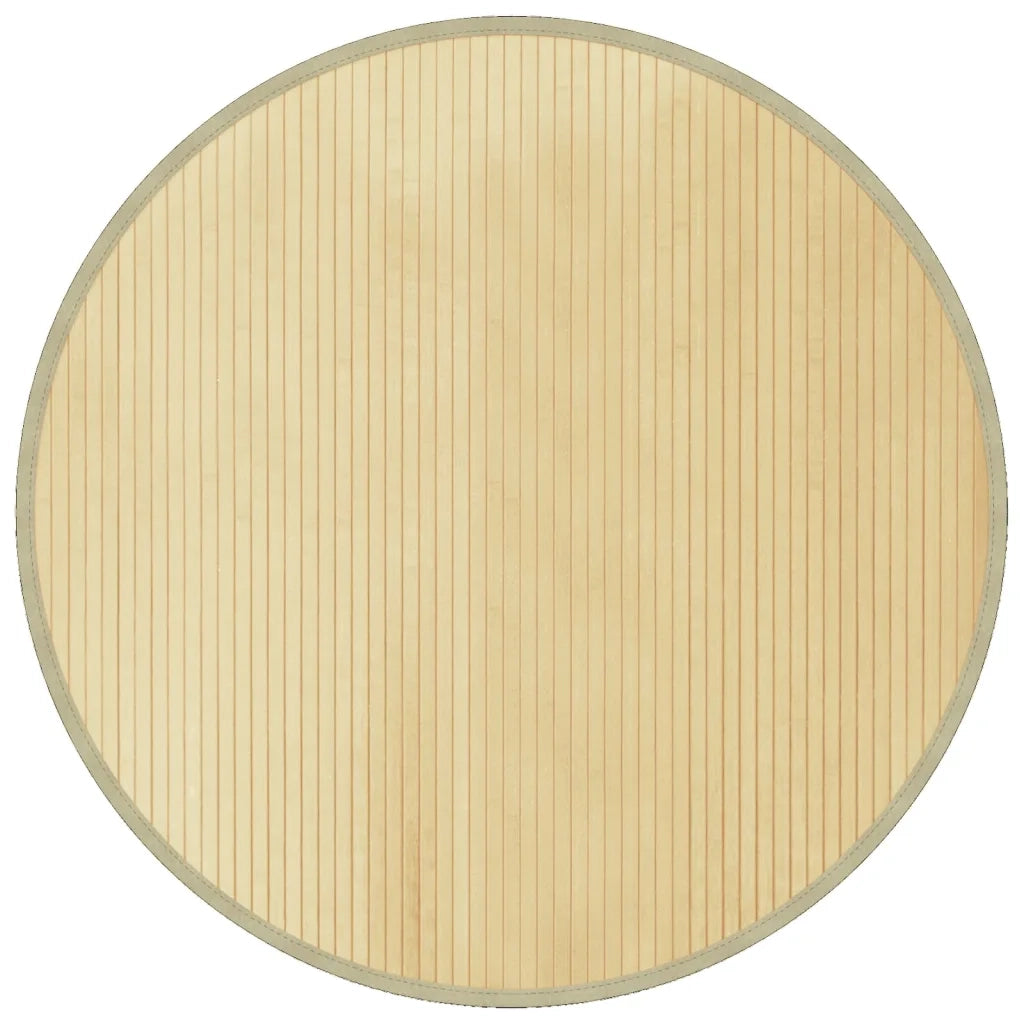 Tappeto Rotondo Naturale Chiaro 100 cm in BambÃ¹
