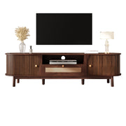 Mobile TV con 1 Anta Scorrevole; 2 Cassetti e Vani Aperti per Soggiorno in MDF 165 × 37 × 46 cm Noce