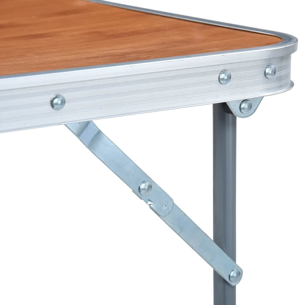 Tavolo da Campeggio Pieghevole con Telaio in Metallo 80x60 cm CFW5803354