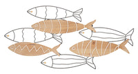 Pannello da Muro Pesce 60x2x30 cm in Ferro