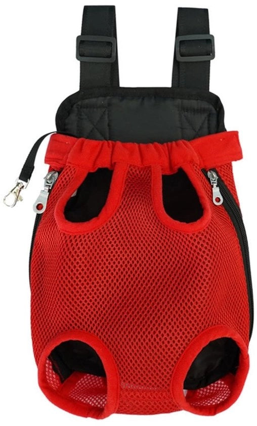 Porta cani trasportabile - zaino per animali domestici - porta cani con cinghia - rete in nylon - porta cani senza mani - con foro per la coda - per animali fino a 7 kg - trasportatore per animali domestici