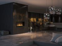 Camino a Bioetanolo da Incasso 120x50 cm Inside 1200 Nero con Vetro