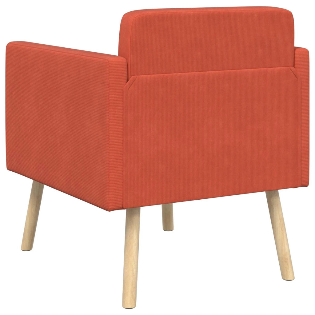 Sedia d'accento Rosso Arancio Tessuto in velluto a coste 42044816