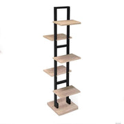 SCAFFALE MODULARE IN LEGNO RETTANGOLARE CON 5 RIPIANI ALTERNATI 30 X 30 X H131CM