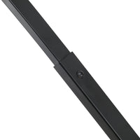 Lampada da Terra ad Arco in Metallo con Paralume in Tessuto   Nera