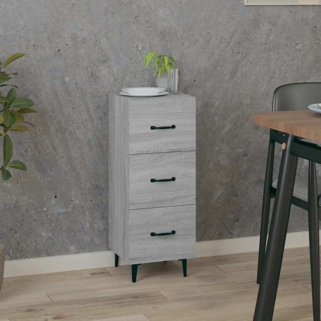 Credenza Grigio Sonoma 34,5x34x90 cm in Legno Multistrato cod mxl 23140