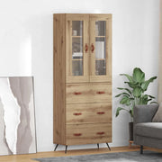 Armadietto alto con ripiano 2 pcs Rovere artigianale