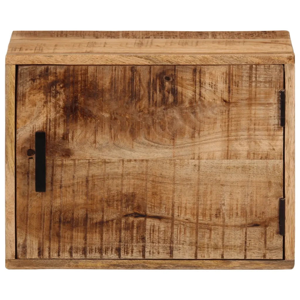 Comodino | Armadio da Notte | Mobiletto da notte a Parete 40x30x25 cm in Legno Massello di Mango