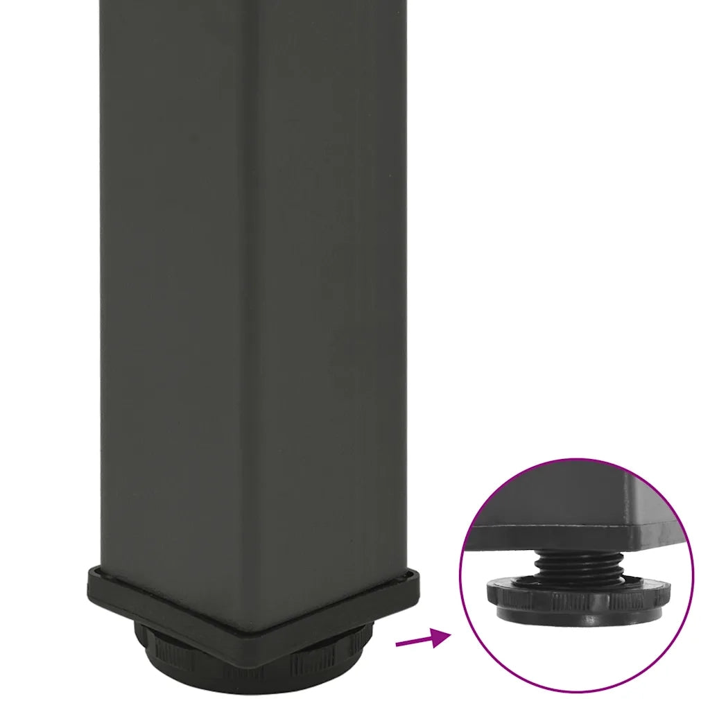 Gambe per tavolino 4 pz Antracite 42-44 cm Acciaio 4012466