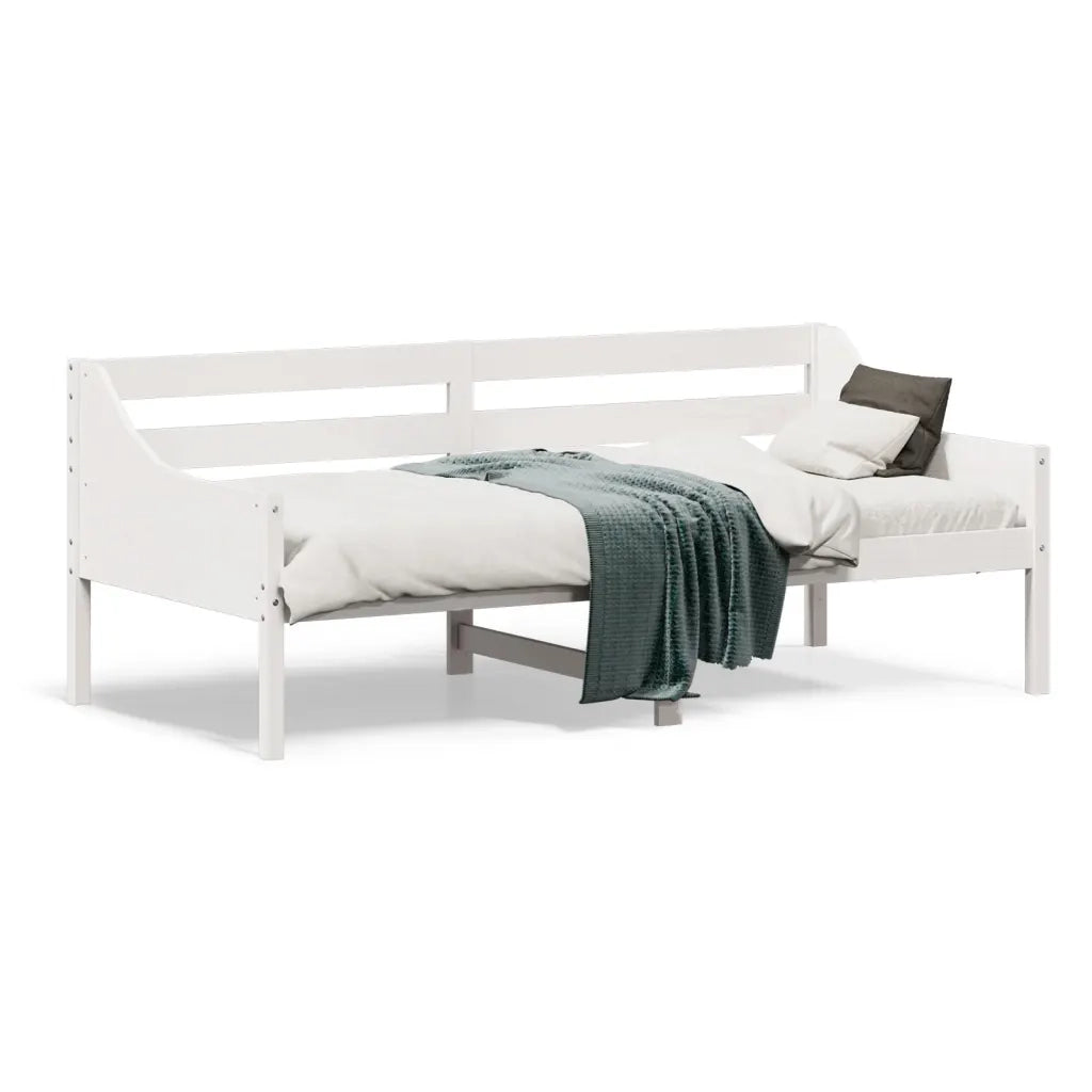 Dormeuse senza Materasso Bianca 90x190 cm Legno Massello Pino 842839