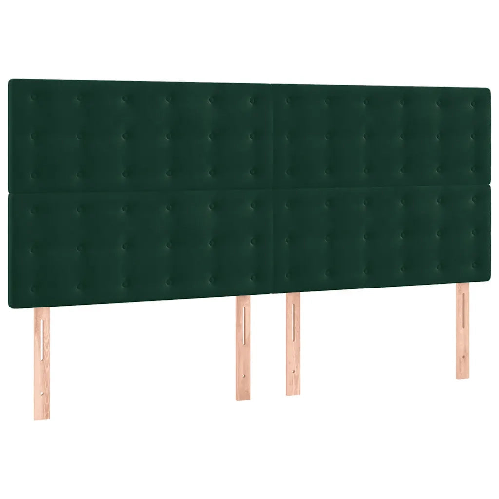 Giroletto senza Materasso-Struttura Letto Verde Scuro 200x200 cm in Velluto 500441