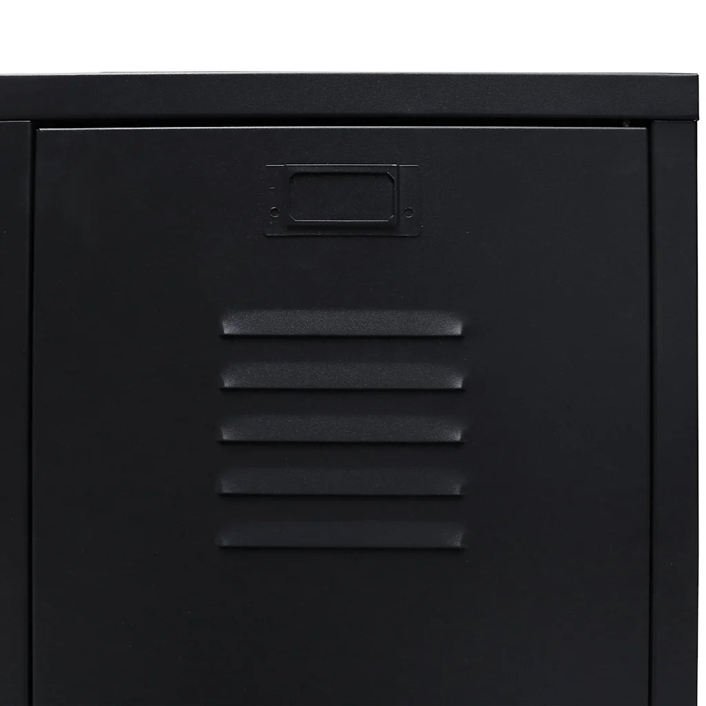 Armadio in Metallo in Stile Industriale 67x35x107 cm Nero CFW8201928