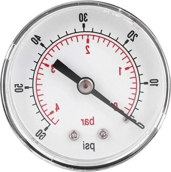 Piastrella Axiale 50mm 1/4 BSPT - Per aria acqua olio gas - 0-60psi 0-4bar.