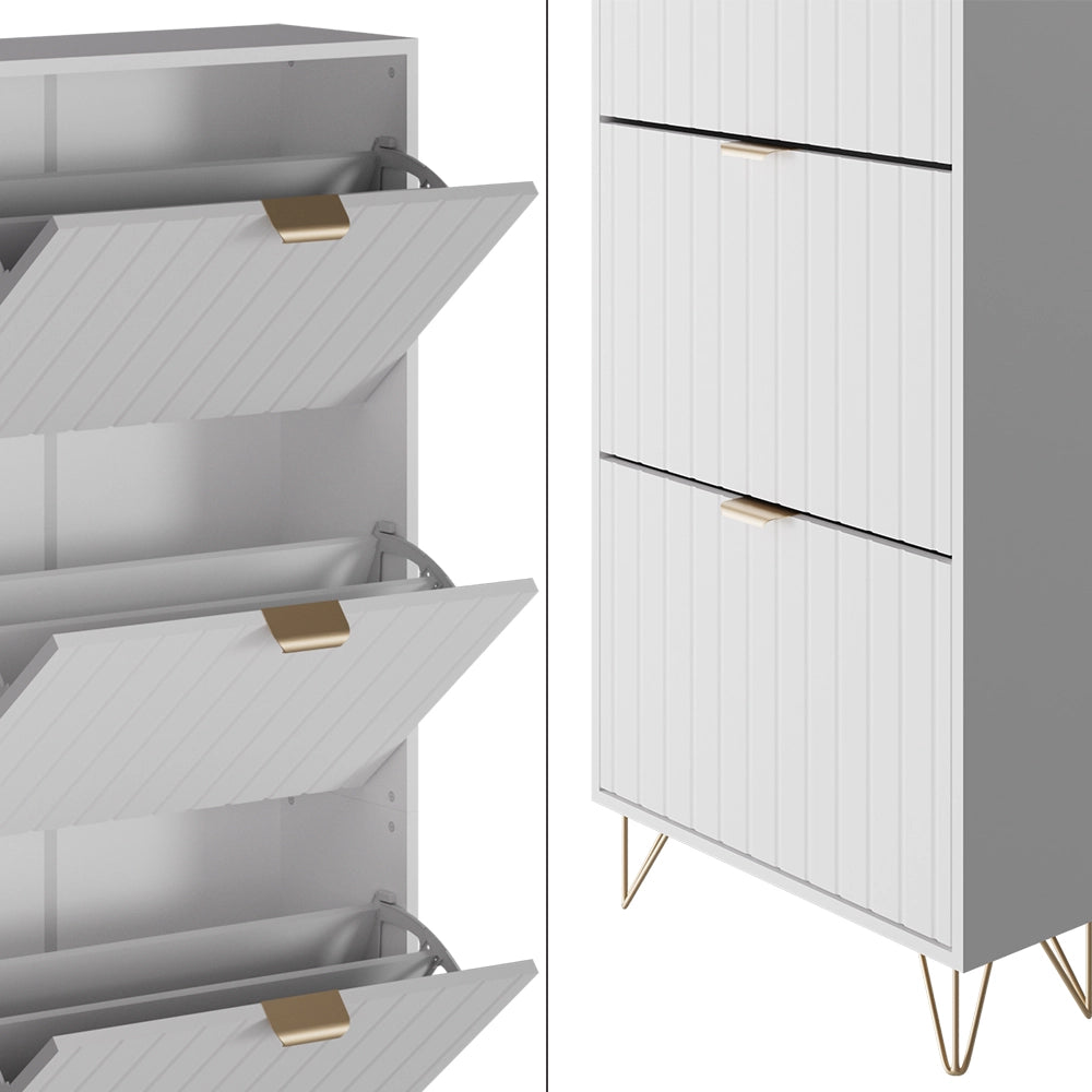 Vicco Mobile porta scarpe Bianco 60 x 166.7 cm 4 scomparti