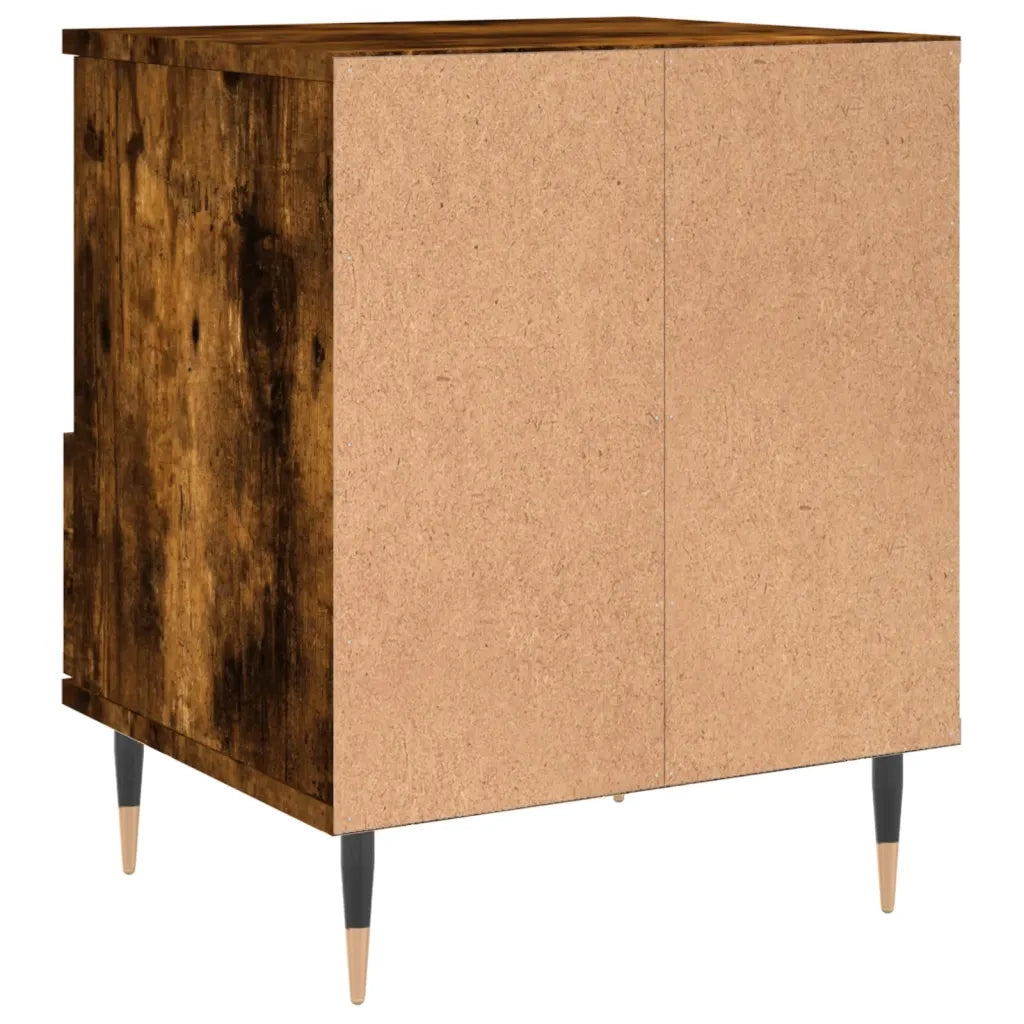 Comodino-Tavolino da notte Rovere Fumo 40x35x50 cm in Legno Multistrato 959887