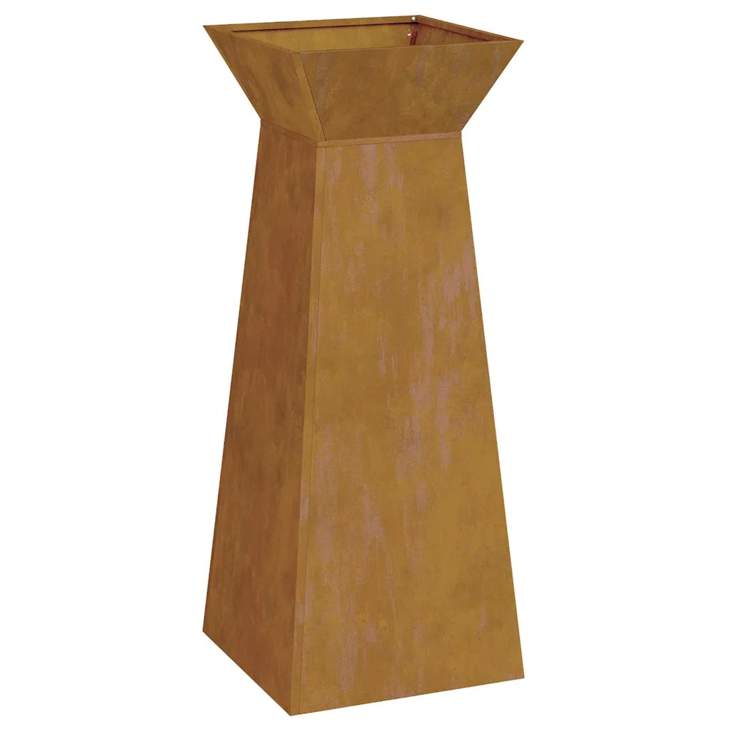 Vaso a Pilastro-Fioriera da Esterno-Contenitore per Piante Argento 40 x 40 x 100 cm 420590