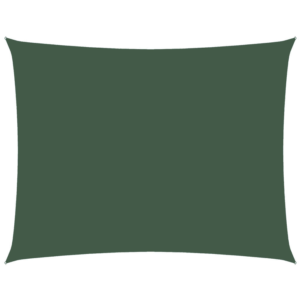 Parasole a Vela Oxford Rettangolare 2,5x3,5 m Verde Scuro 135481
